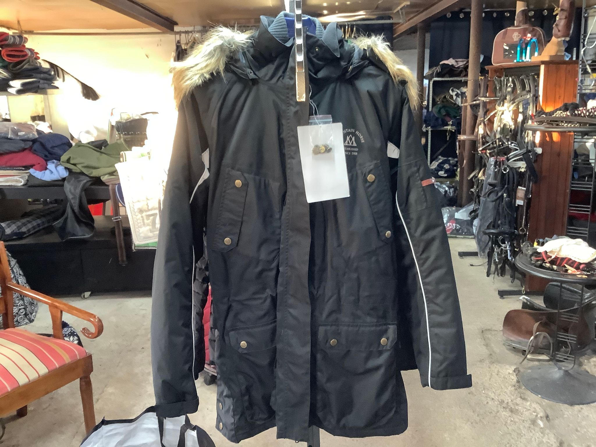 Mountain horse vinterparkas jacka,svart,stl m,ny