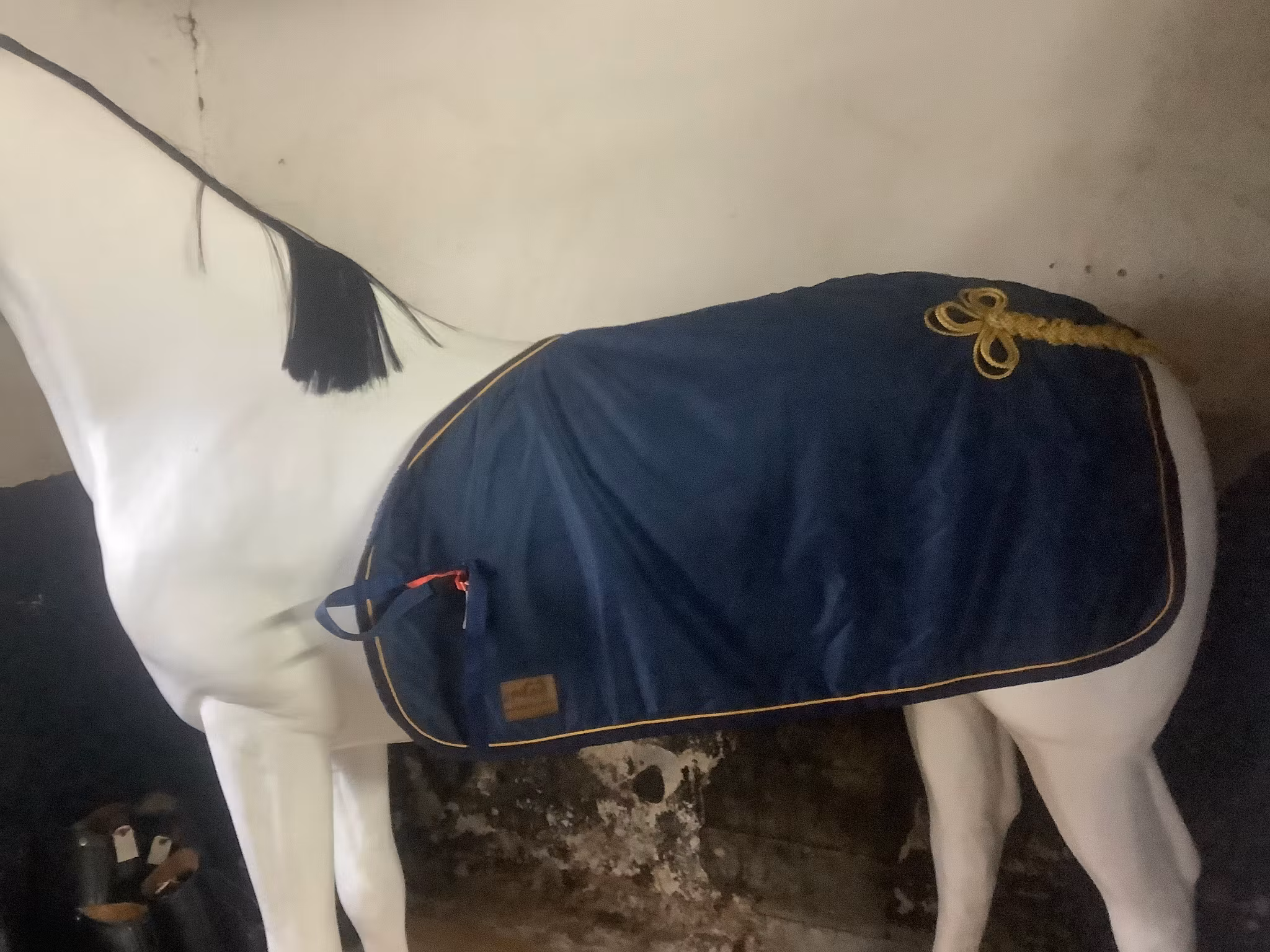 Ländtäcke mias rs,fodrat blå,stl L