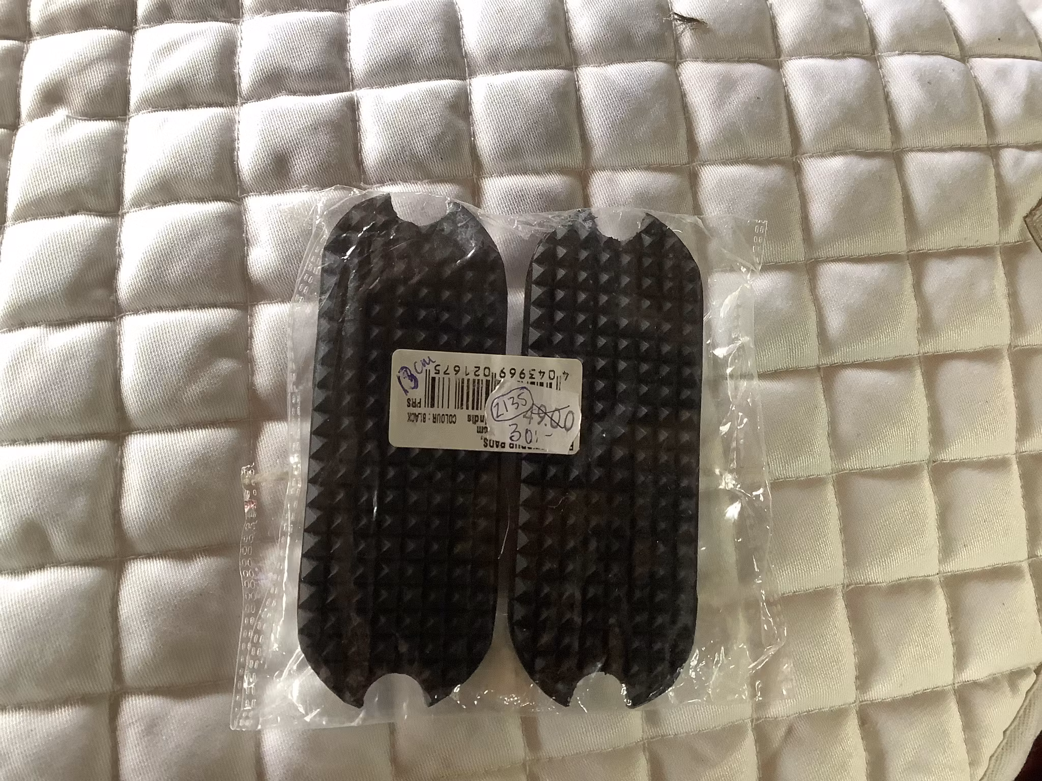 Stigbygelplattor, svarta, 13 cm,nya