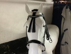 MH matador double träns,svart med vitt,F,ny