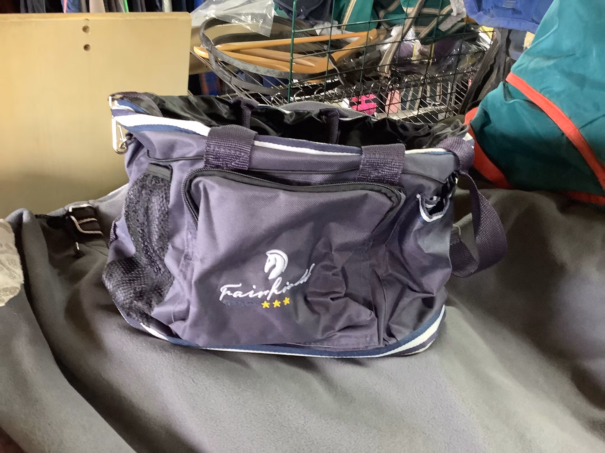 Fairfield ryktväska,blå/lila,ny