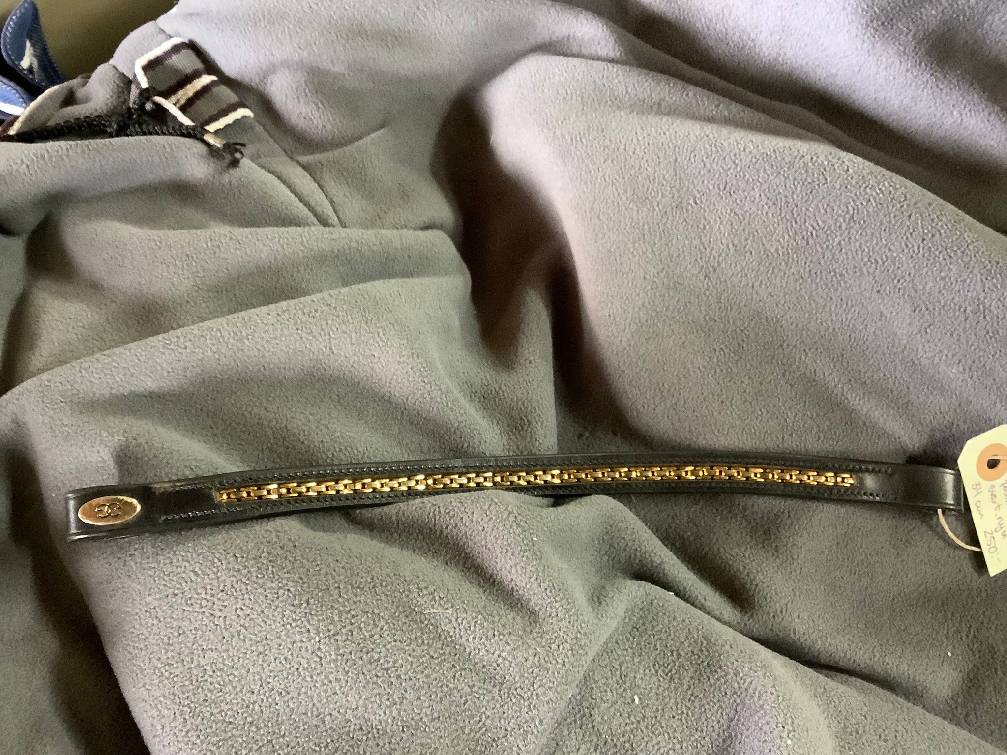 Glen gordon pannband, svart med guld, 34 cm,nytt