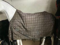 Rding house täcke rutigt,200 gr,125 cm,otvättat