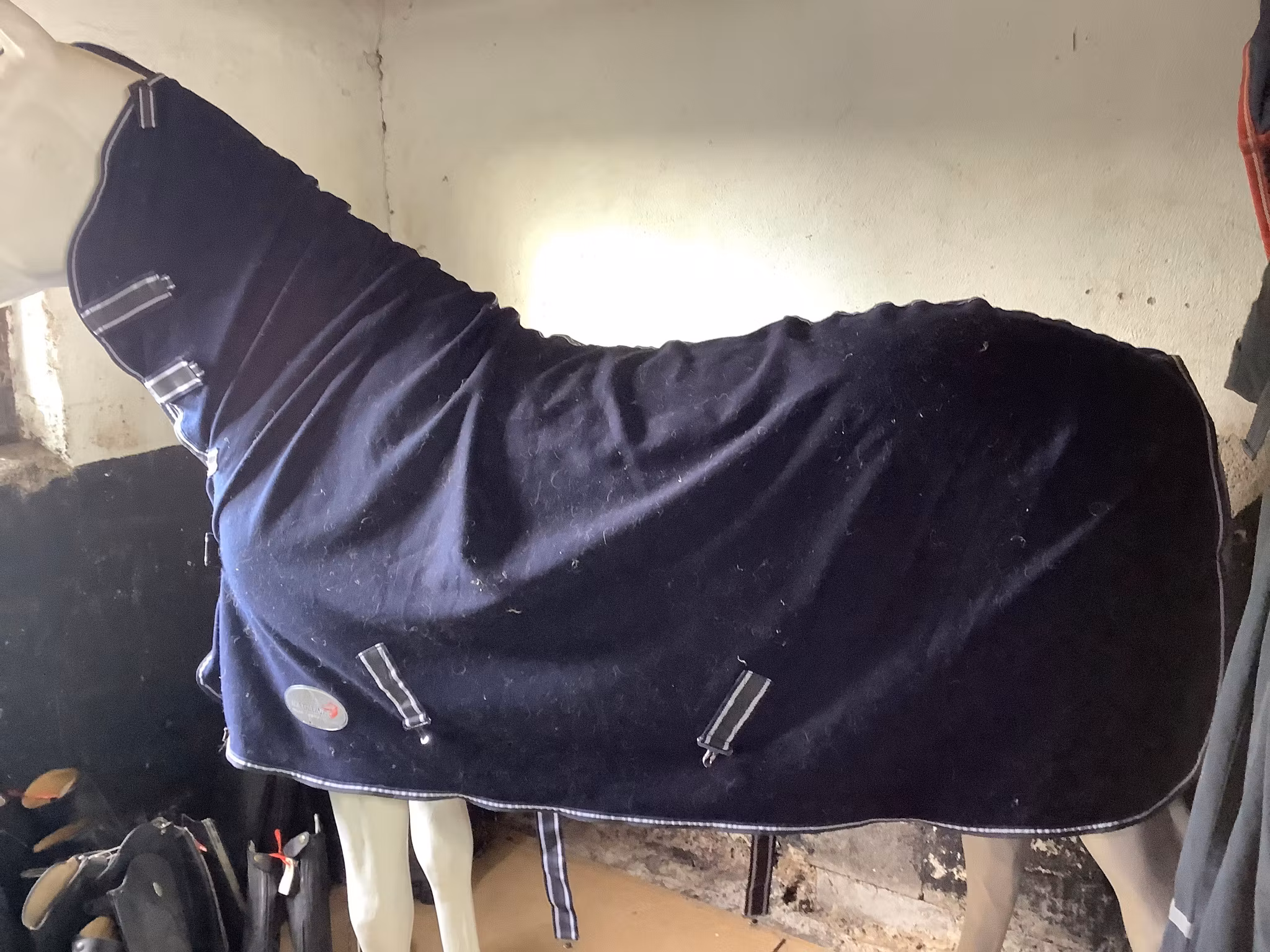 Haglunds fleecetäcke med hals, 125 cm, blått