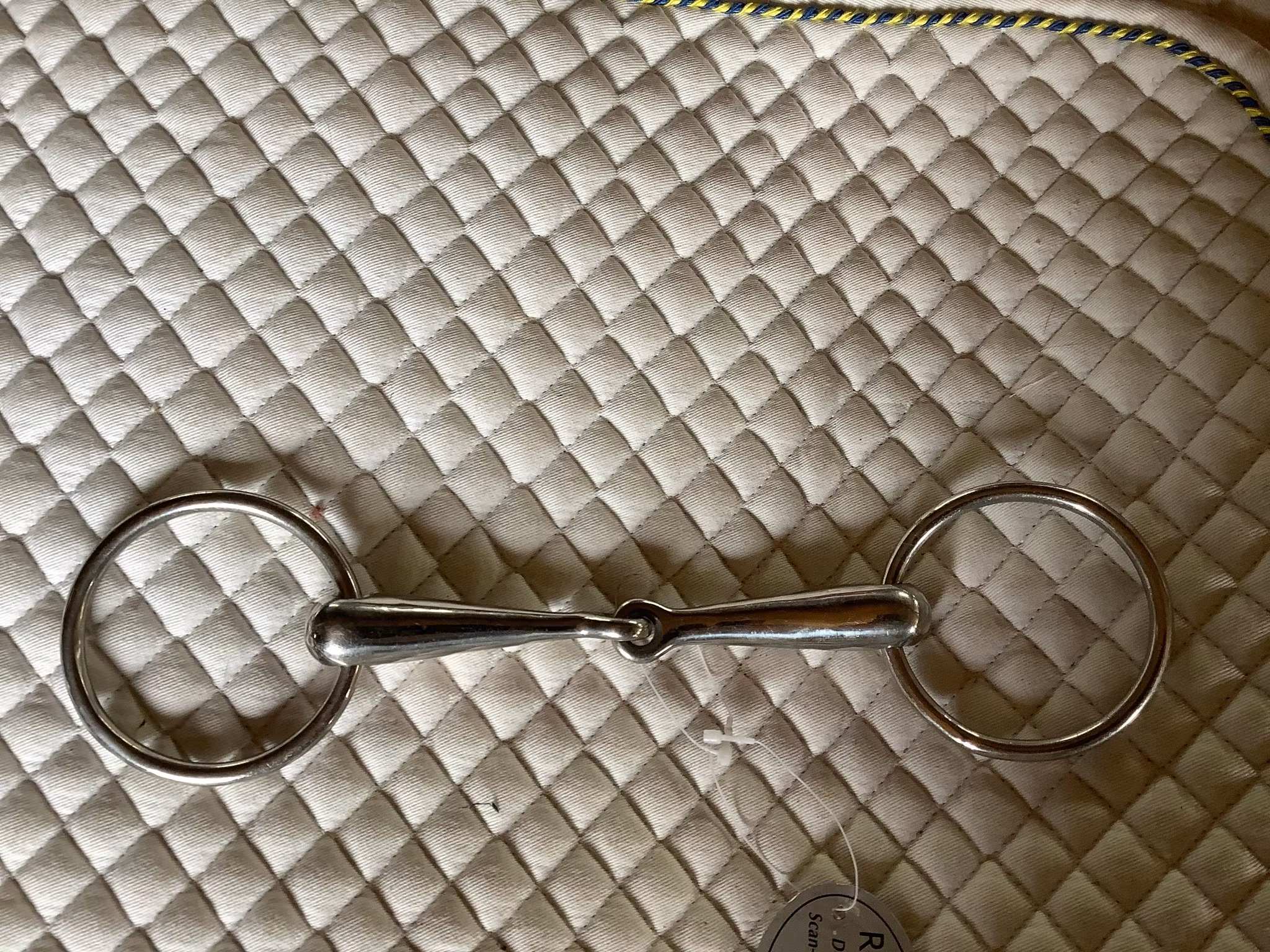 Royal steel tvådelat bett, 14,5 cm, nytt