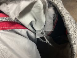 Eurostar,jacka,grå,m,ena fixkans insida sönder