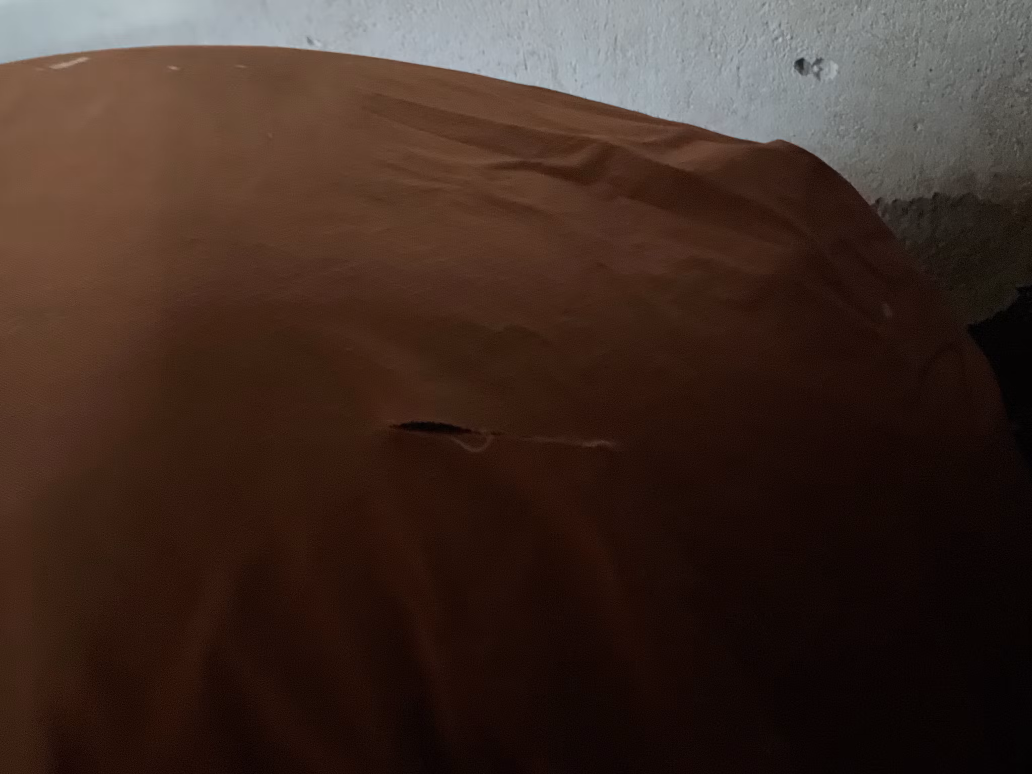 Regntäcke,ca 100 gr, otvättat,135 cm, ngt hål