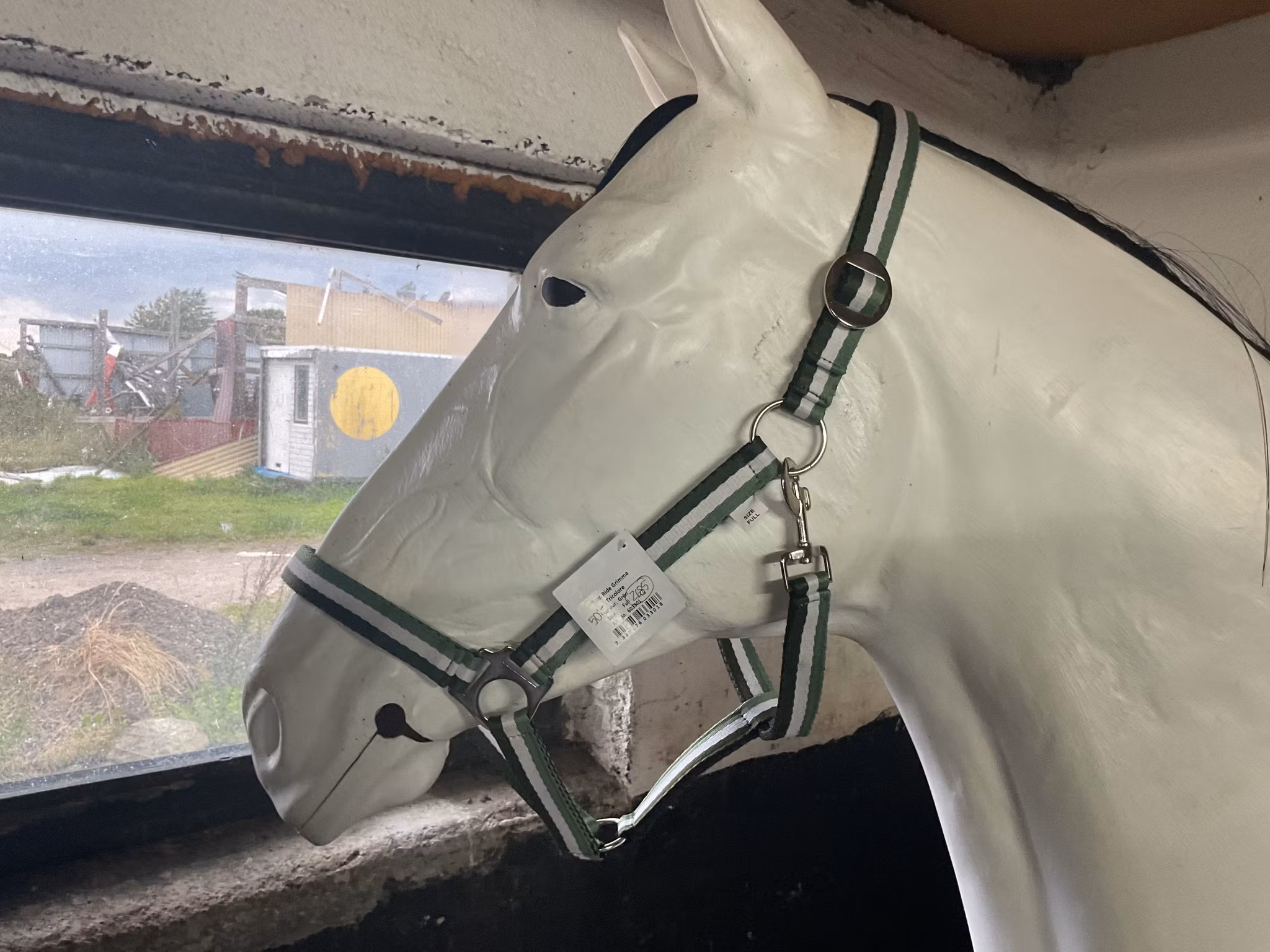 Trop ride,grimma,grönvitrandig,ny,f