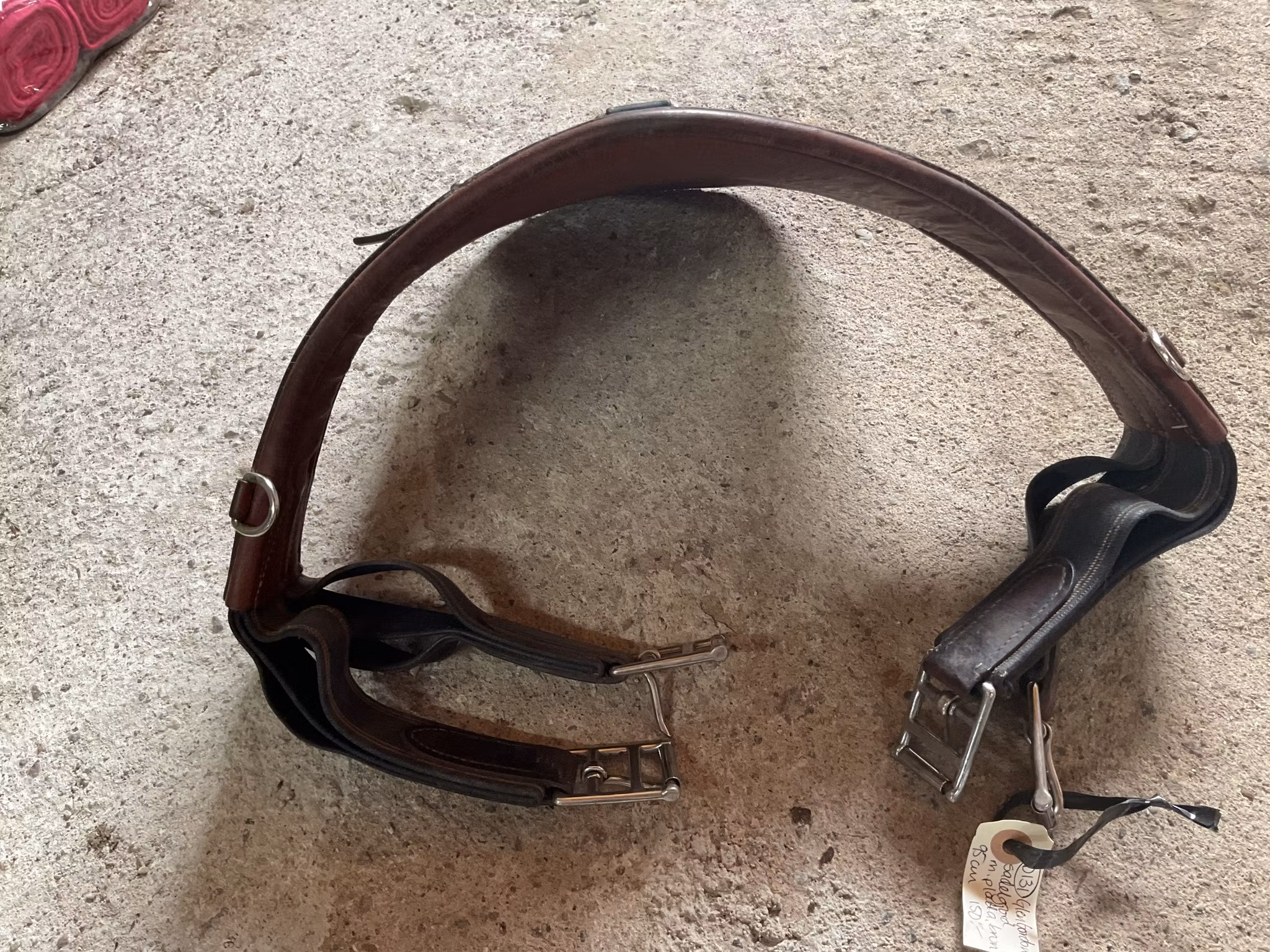 Glengordon sadelgjord med platta,brun,95 cm