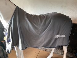 Fleecetäcke grått, 135 cm