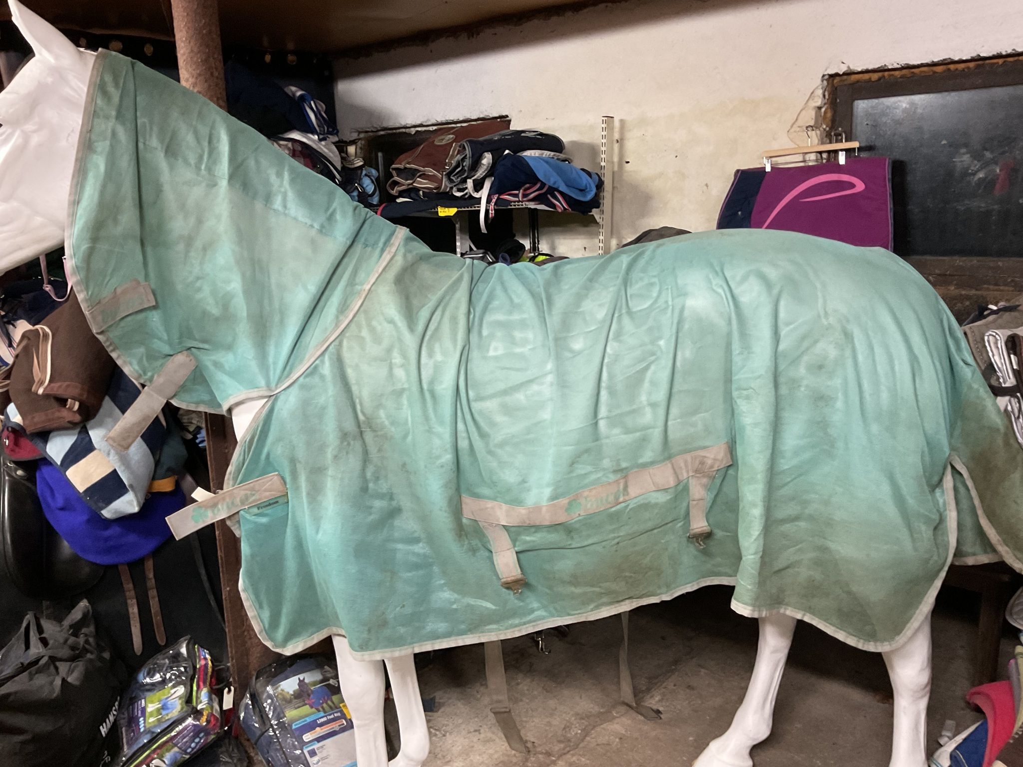 Bucas flugtäcke med hals, 145 cm, otvättat