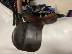 Passier AR/hopp sadel, brun, 17.5”, N