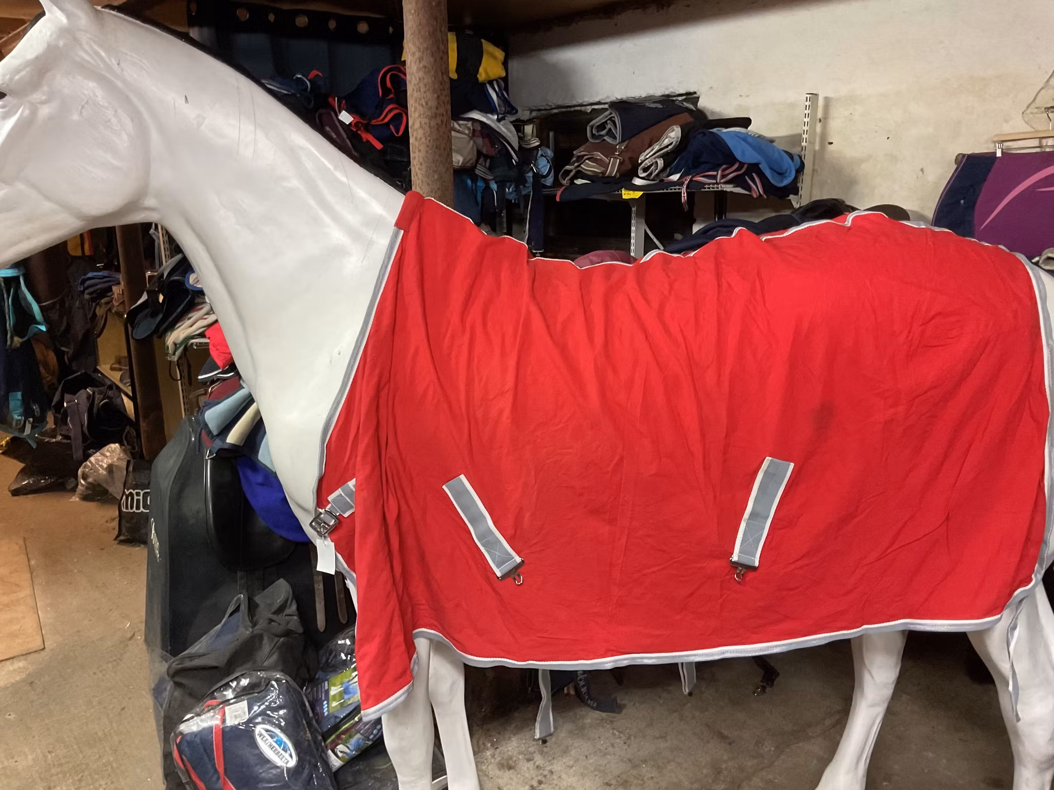 Shires bomullstäcke, 125 cm, rött