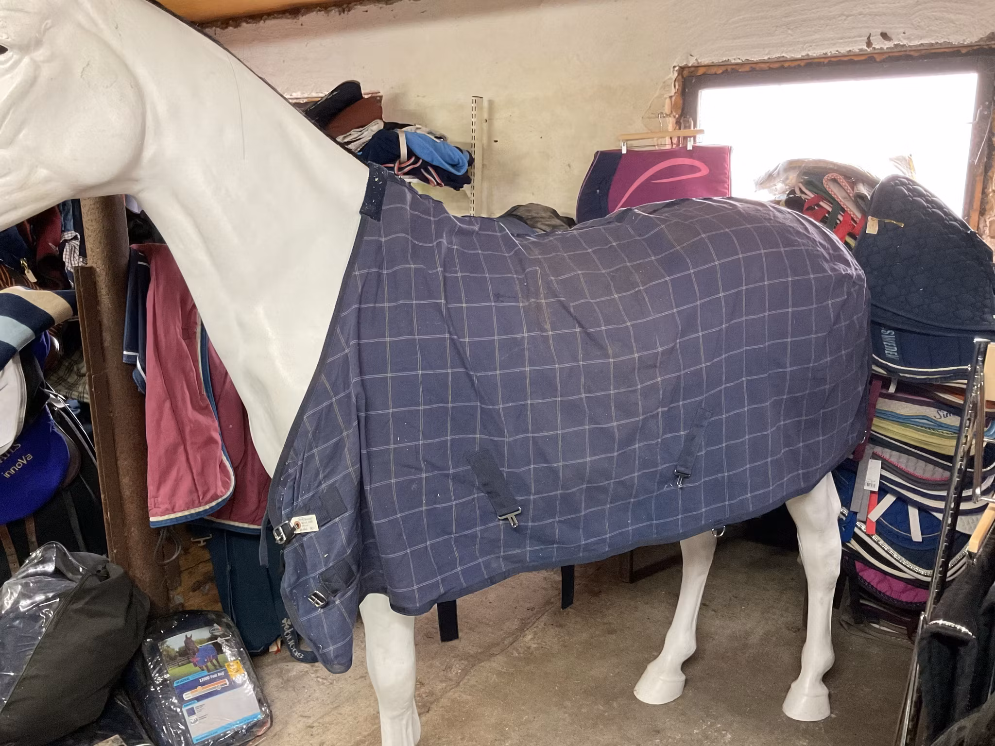 Sommartäcke, blått, 135 cm, otvättat
