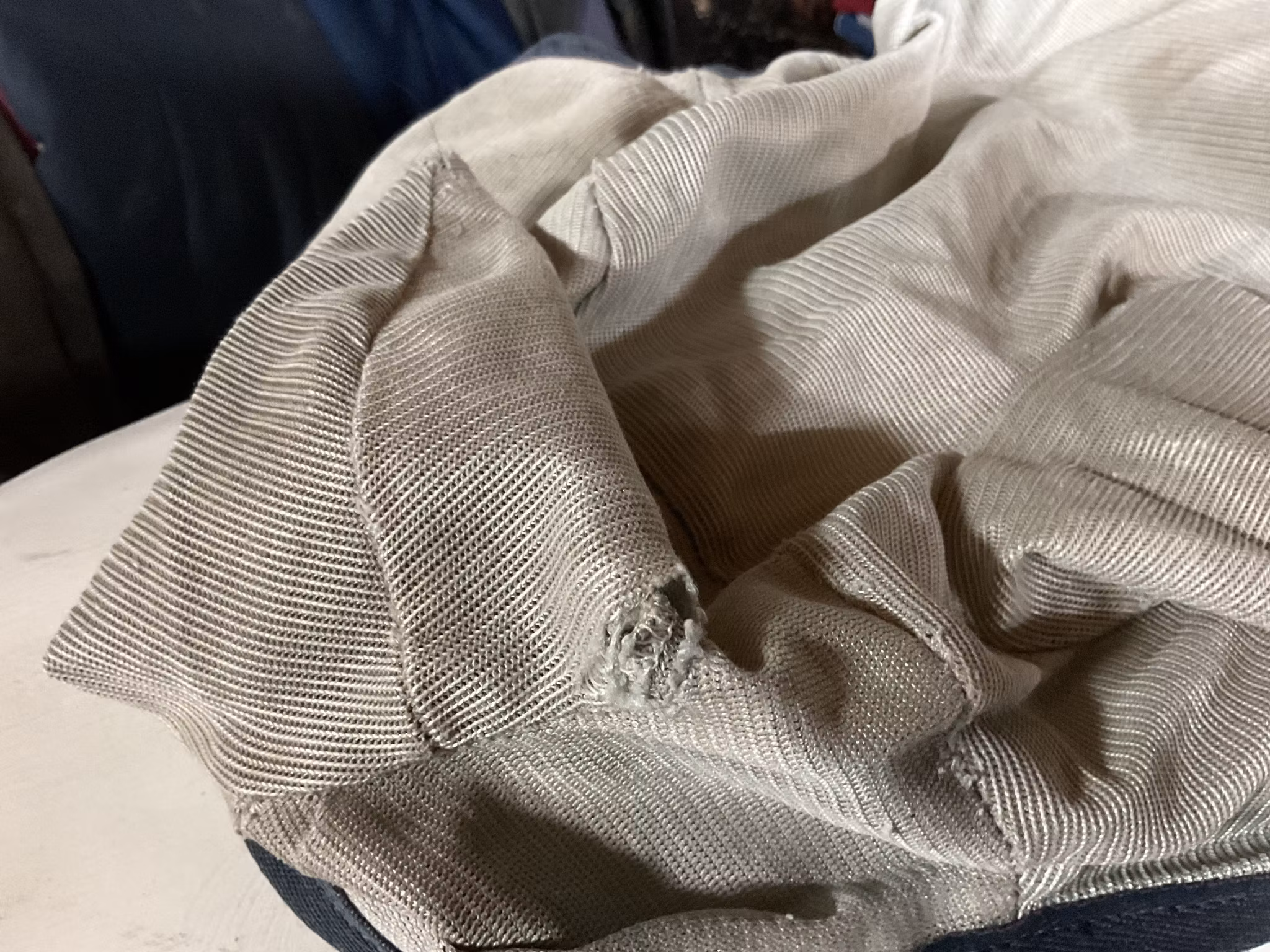 Bucas flughuva, f, ett hål vid örat