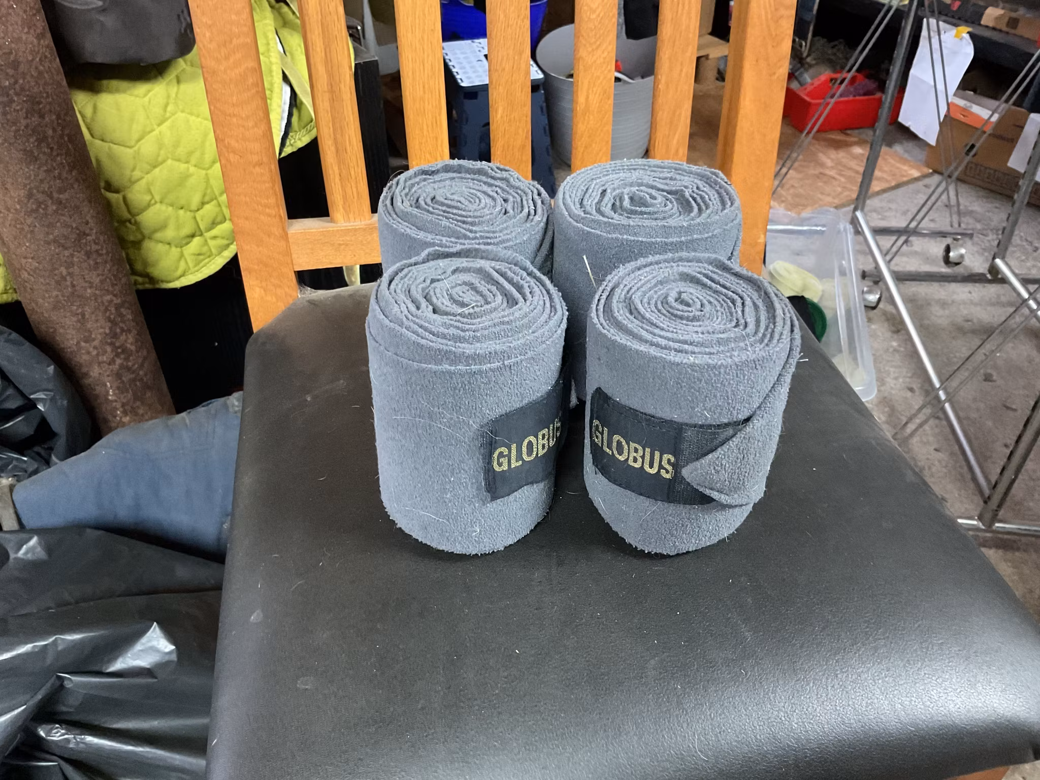 Benlindor, globus, gråa, 4-pack