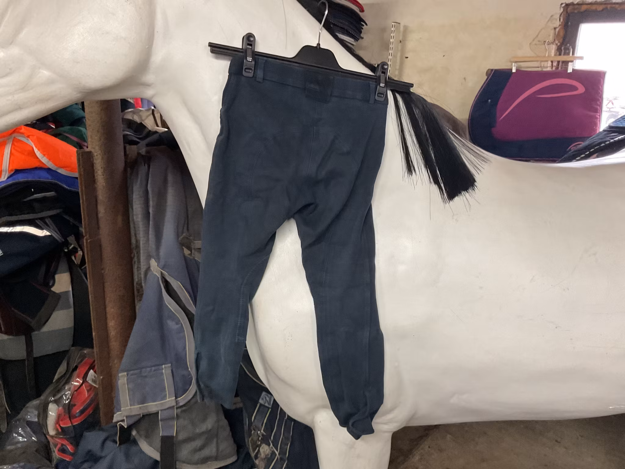 Mountain horse, blå ridbyxor, stl 140