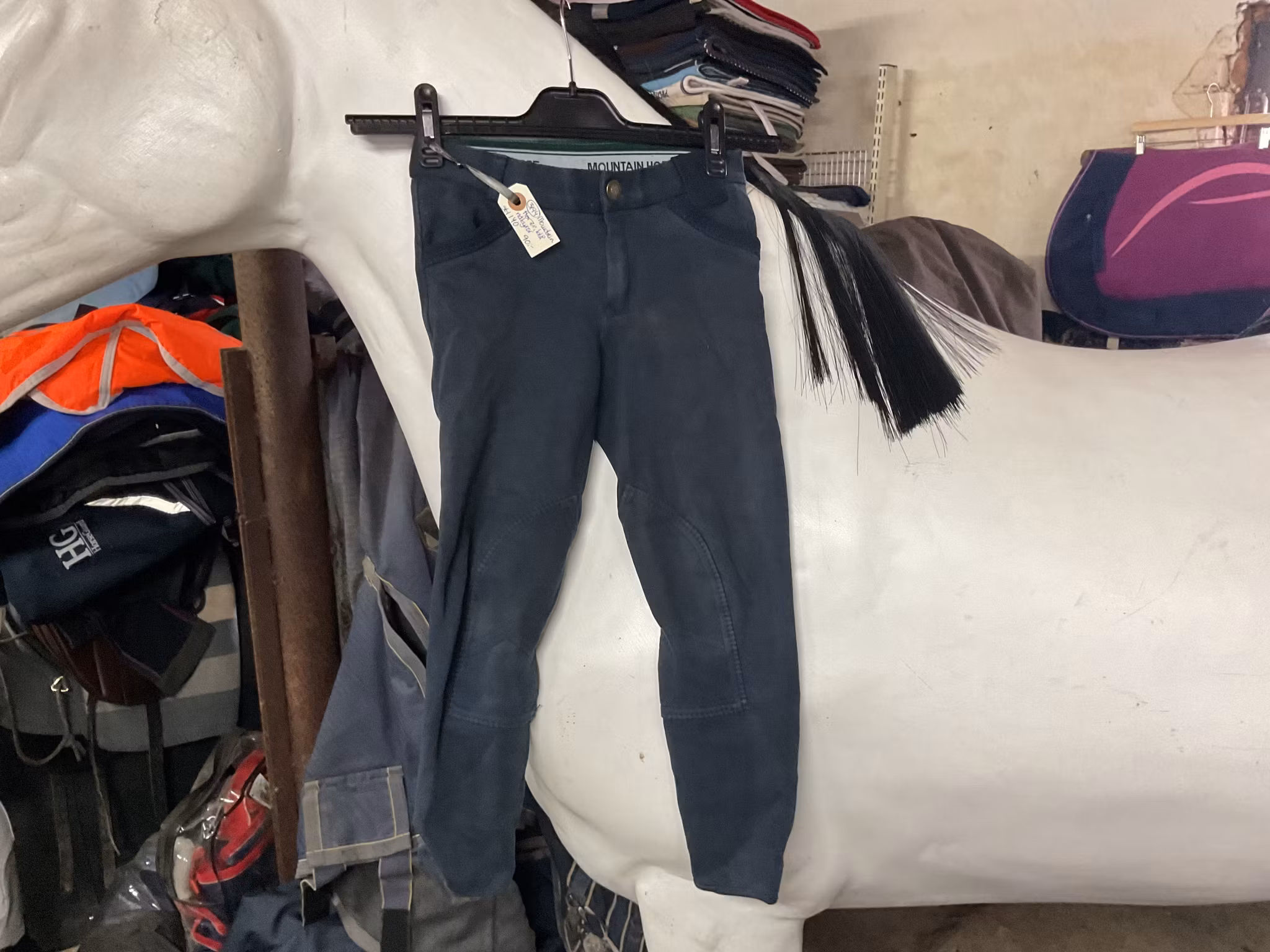 Mountain horse, blå ridbyxor, stl 140