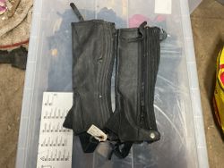 Shortchaps läder,svarta,s,nya