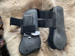 Benskydd,svarta,L,nya,gelprotection
