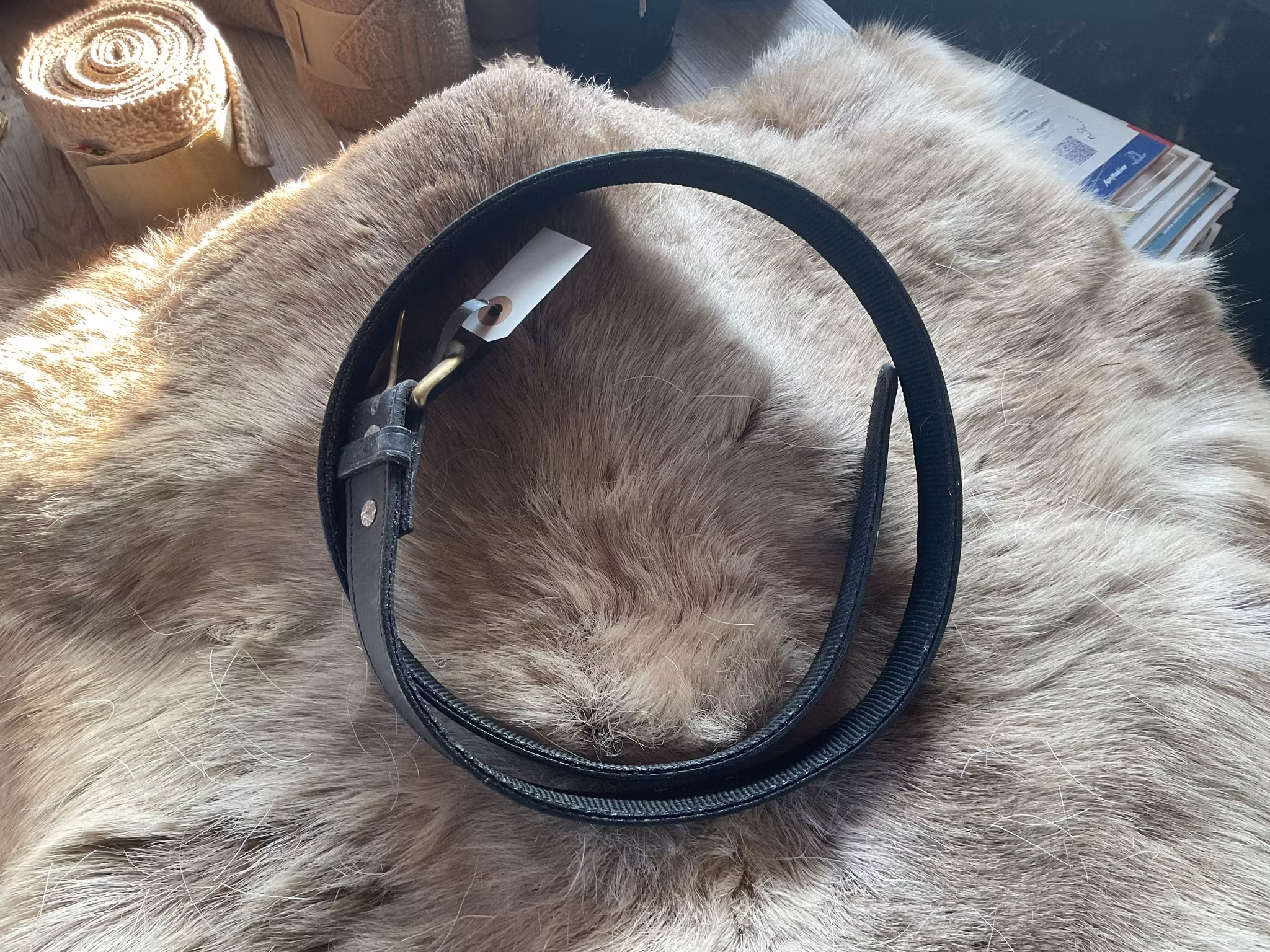 Skärp svart,130 cm, nytt