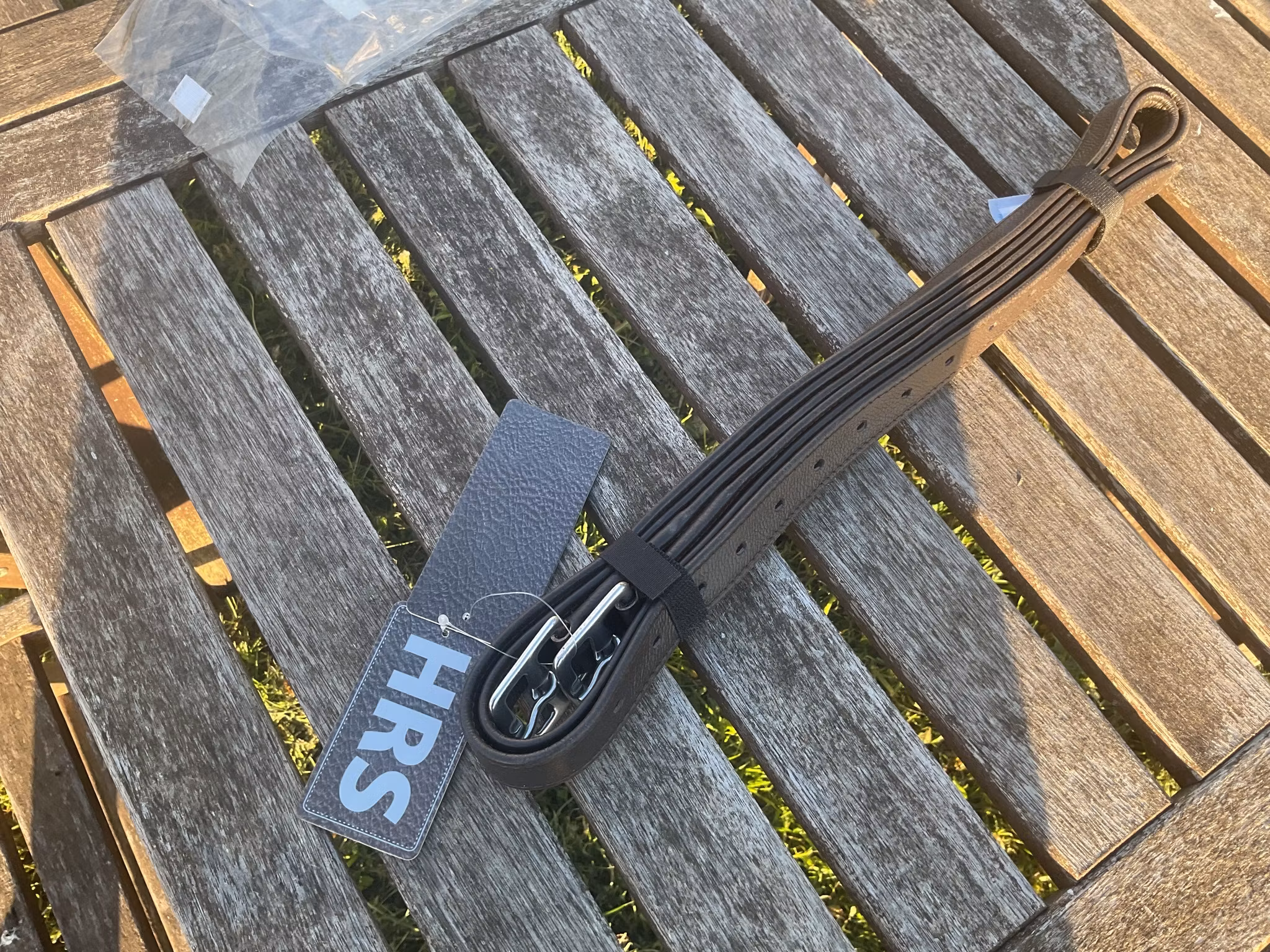 Santa cruz, stigläder i kalvskinn,bruna, 135 cm, nya