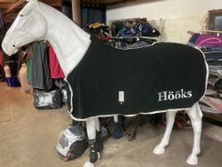 Fleecetäcke, svart, 125 cm
