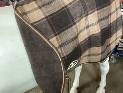 Top equestrian wear,ländtäcke,ull,p,rutigt