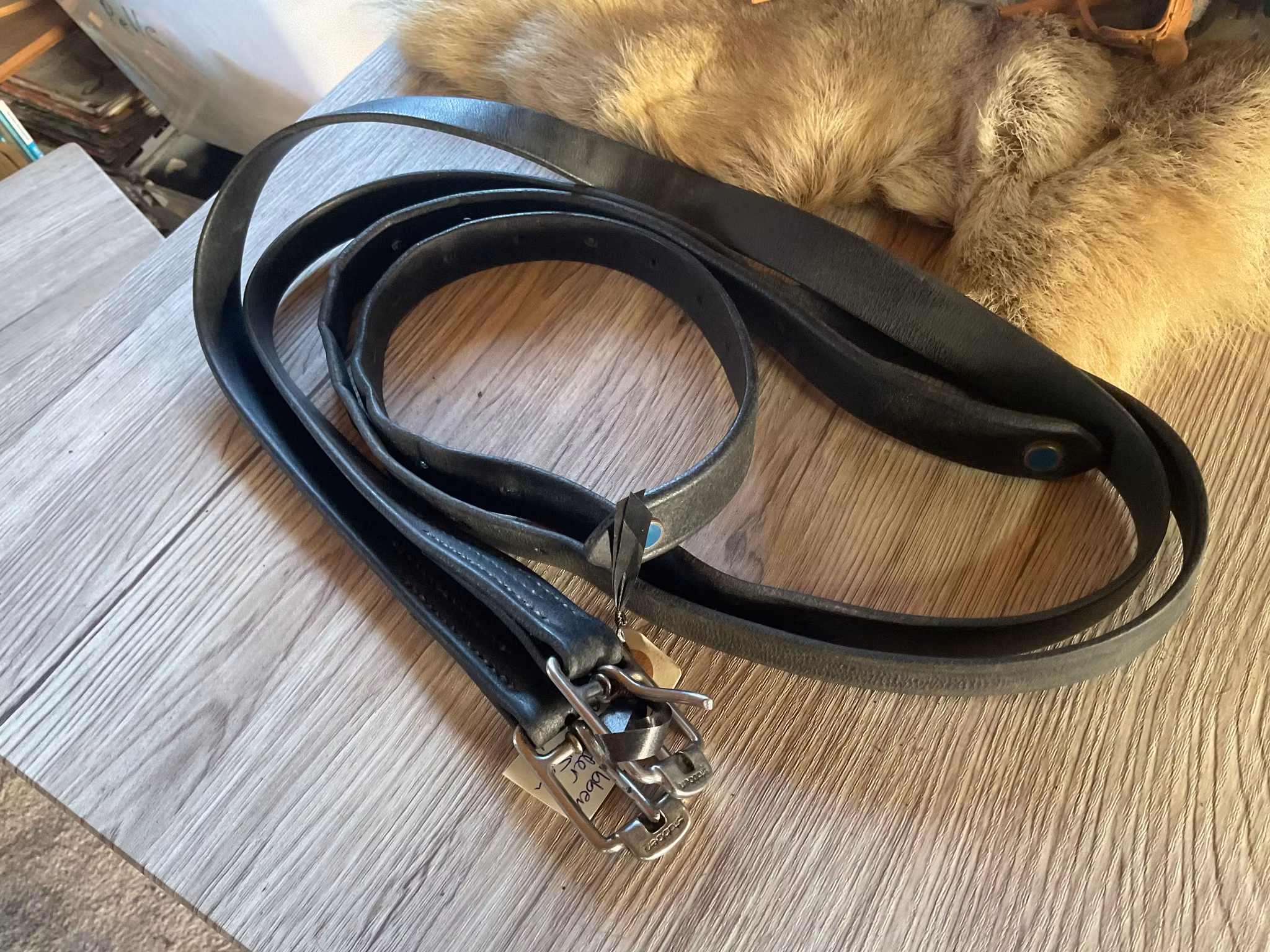 Stubben stigläder,svarta,145 cm