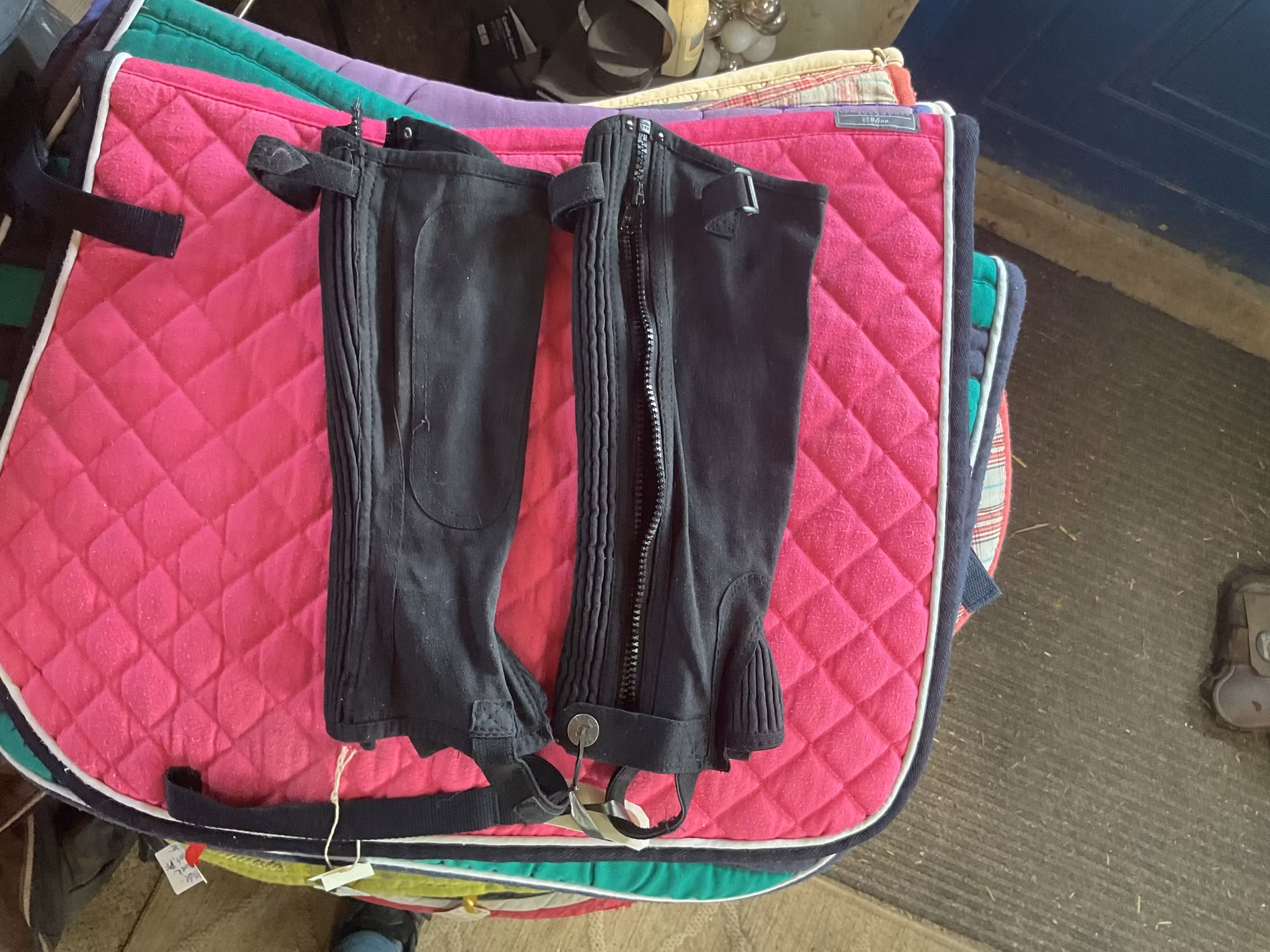 Steeds shortchaps,svarta,KL,ca 33 cm