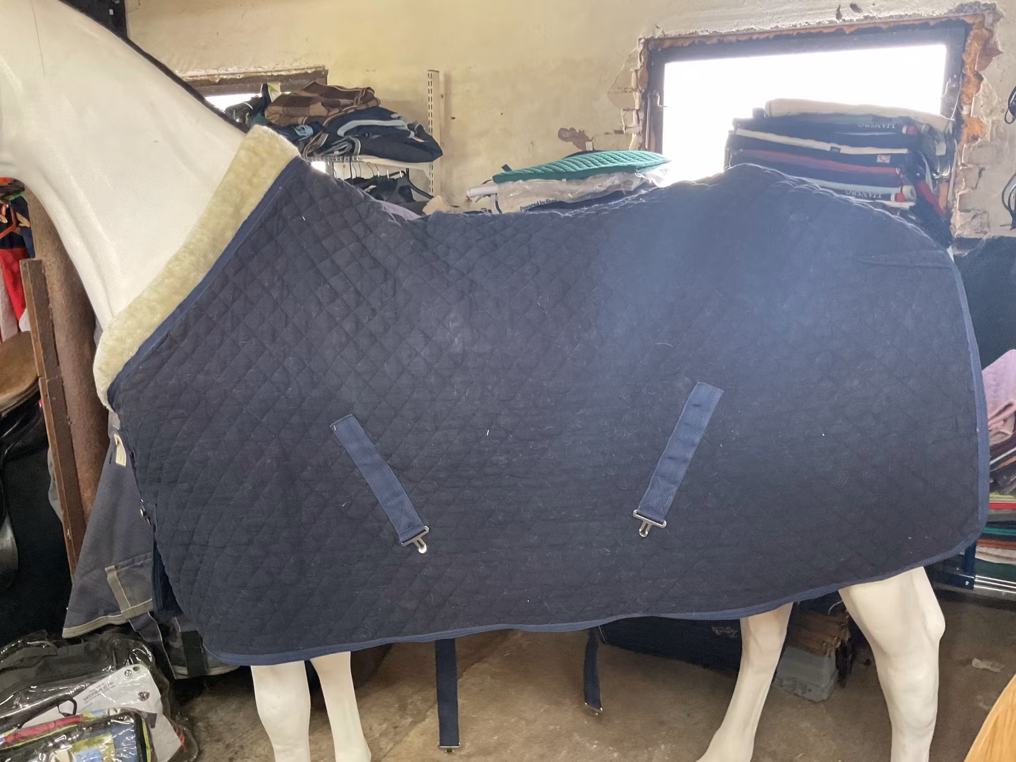 Stalltäcke, 125 cm, 200 gr, blått