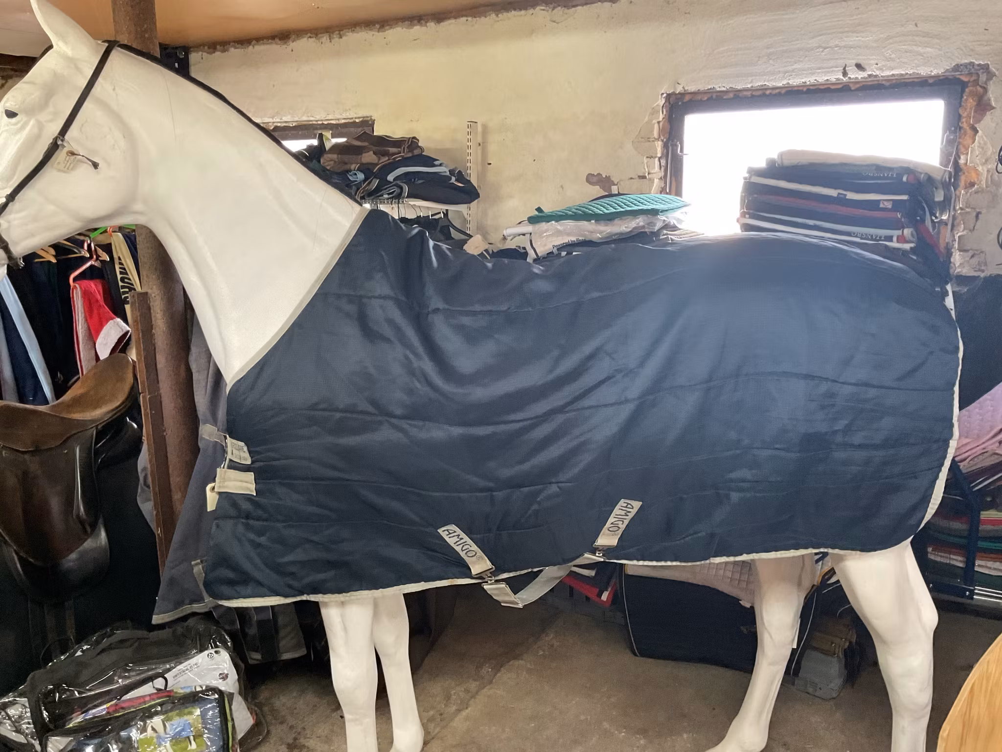 Amigo stalltäcke,200 gr,125 cm, blått