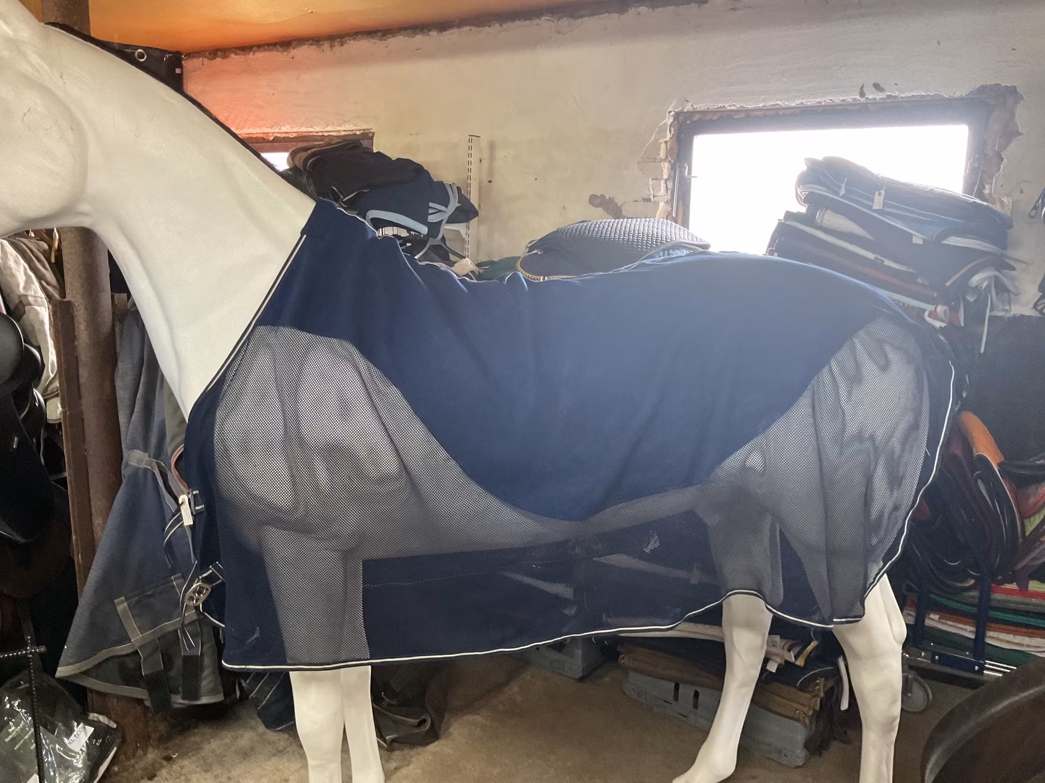 Svettäcke fleece/nät, 145 cm