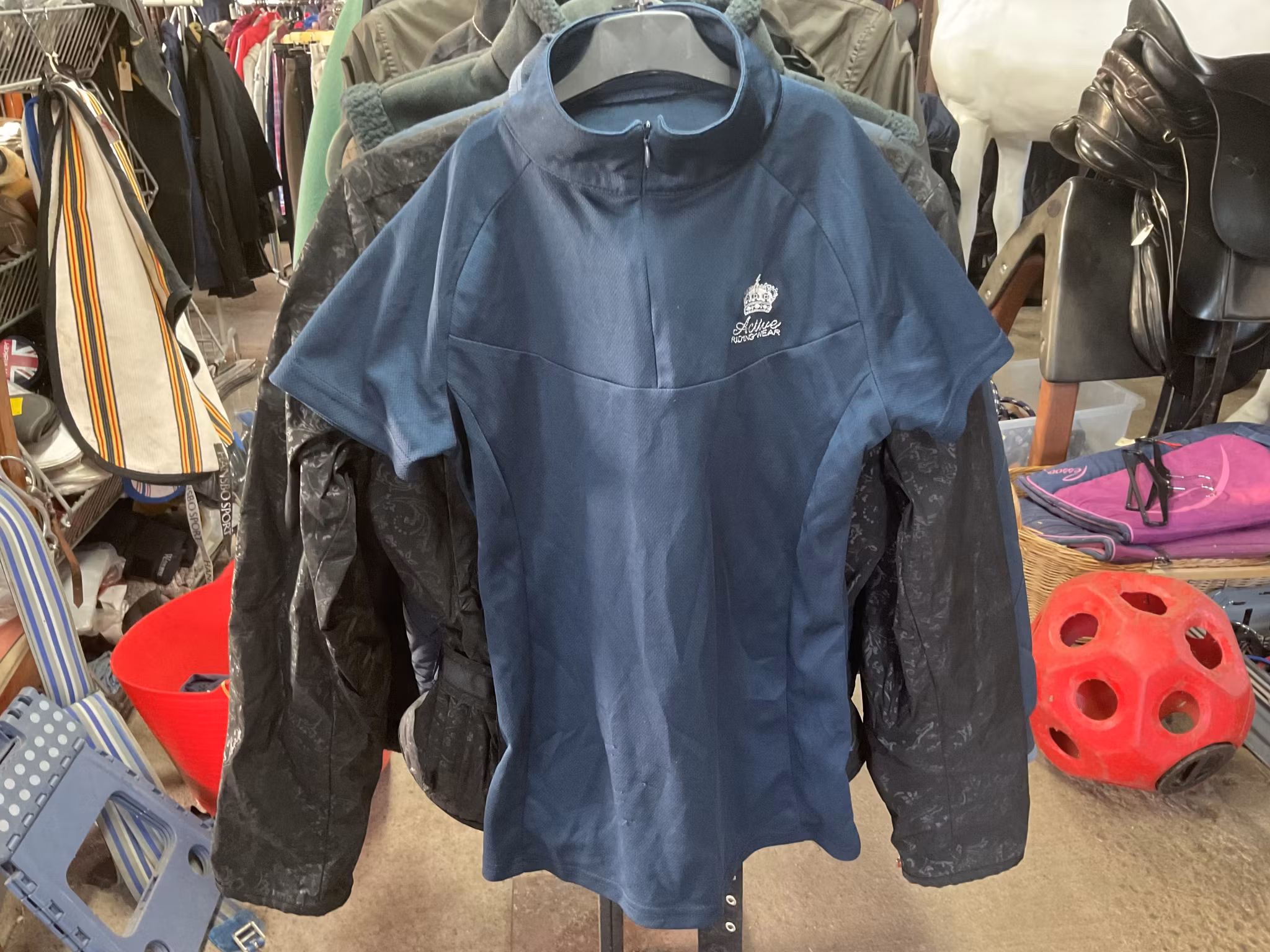 Active riding wear pikétröja,s,blå