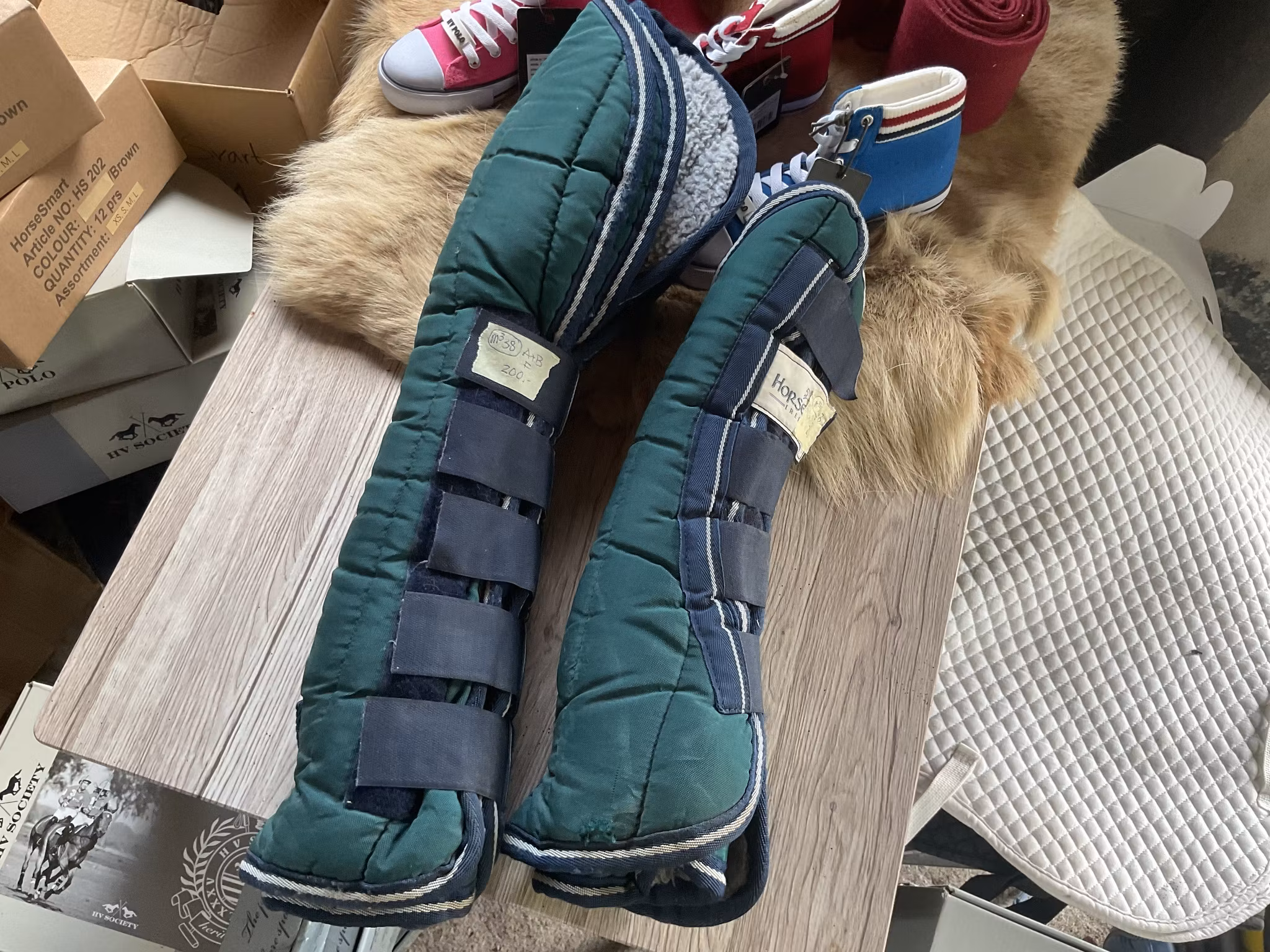 Horseware transportskydd,grön,blåa, f,fram plus bak