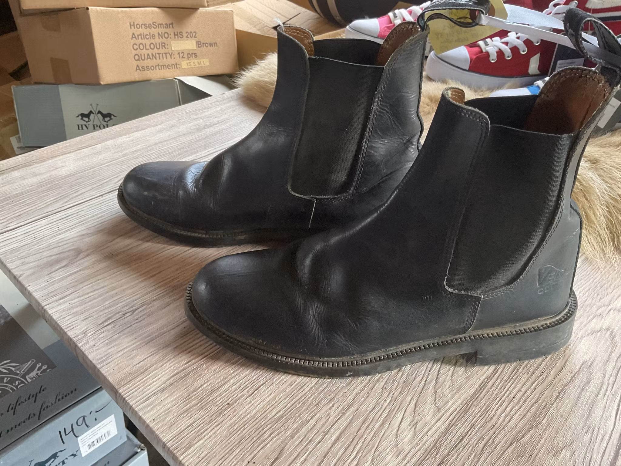 Vequi jodphurs,svarta,stl 38, ngt slitet insidan hälen