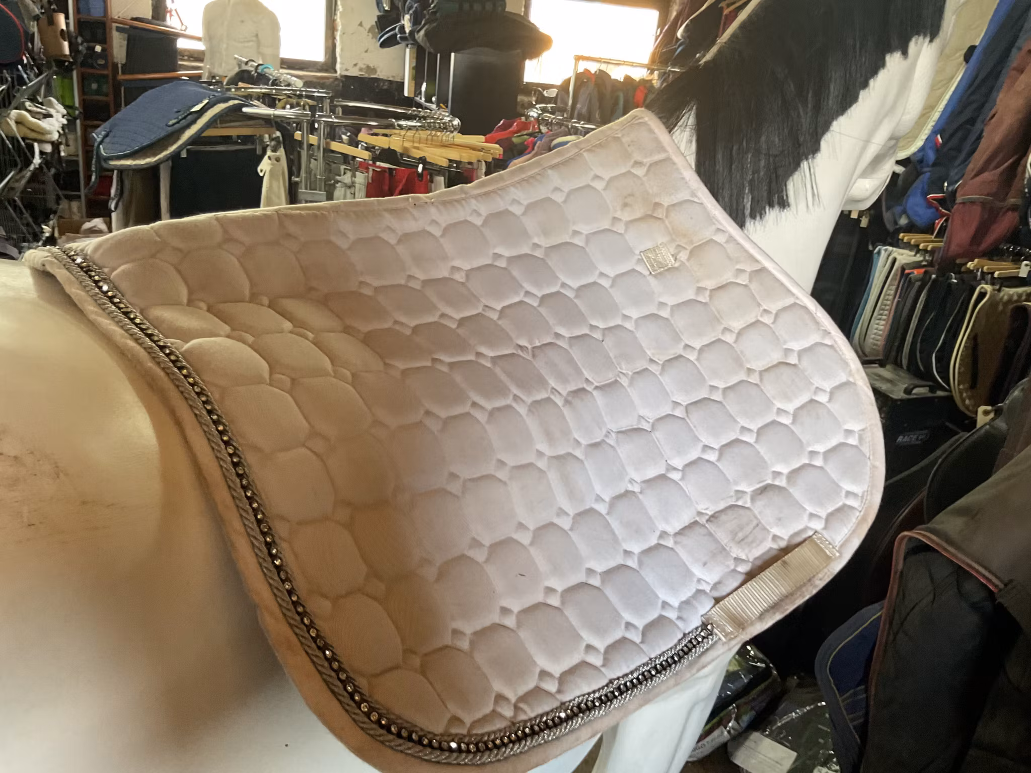 Horse smart,schabrak,vitt med bling, f,h
