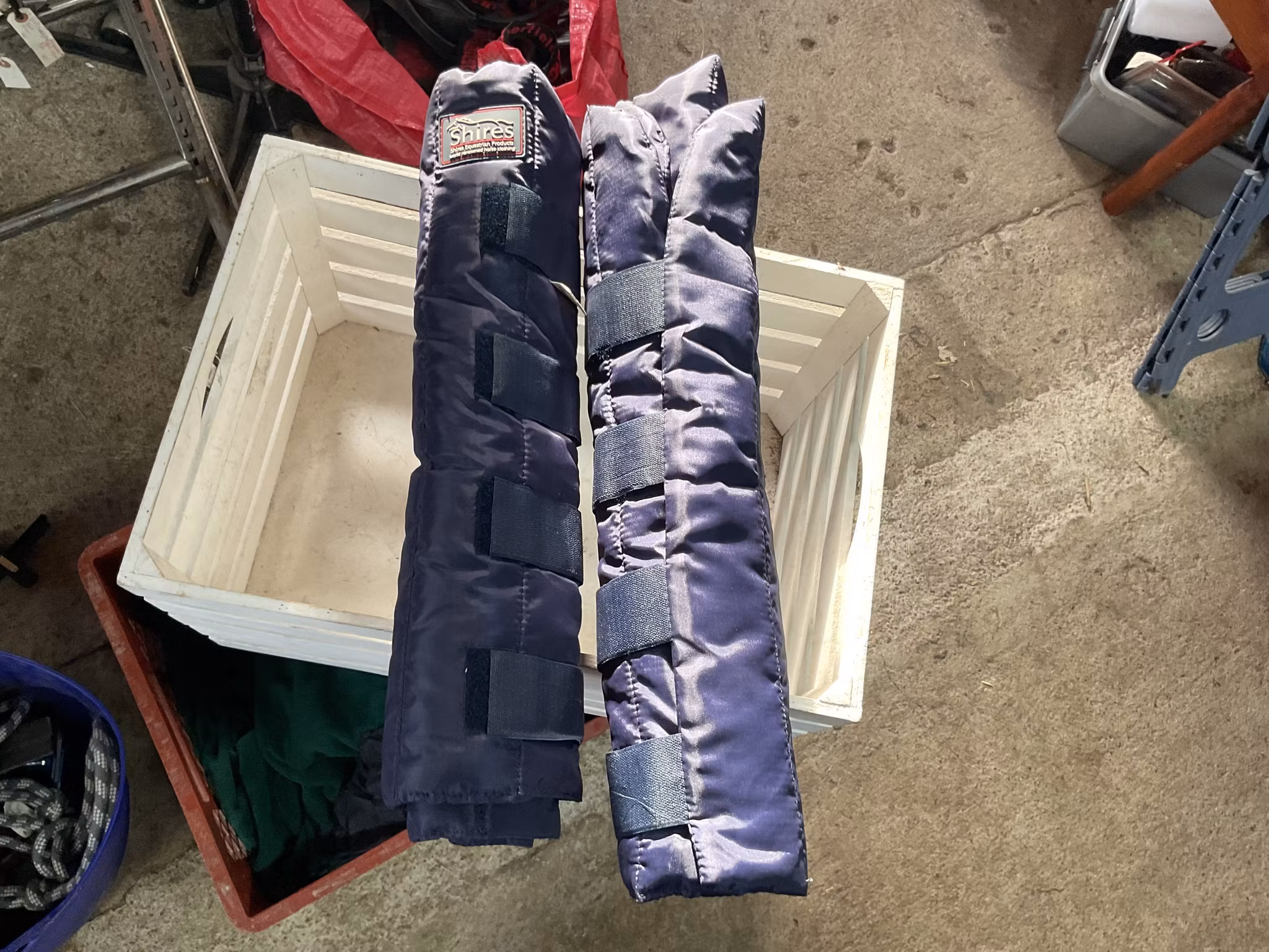 Shires transportskydd,blåa,m,nya,4-pack