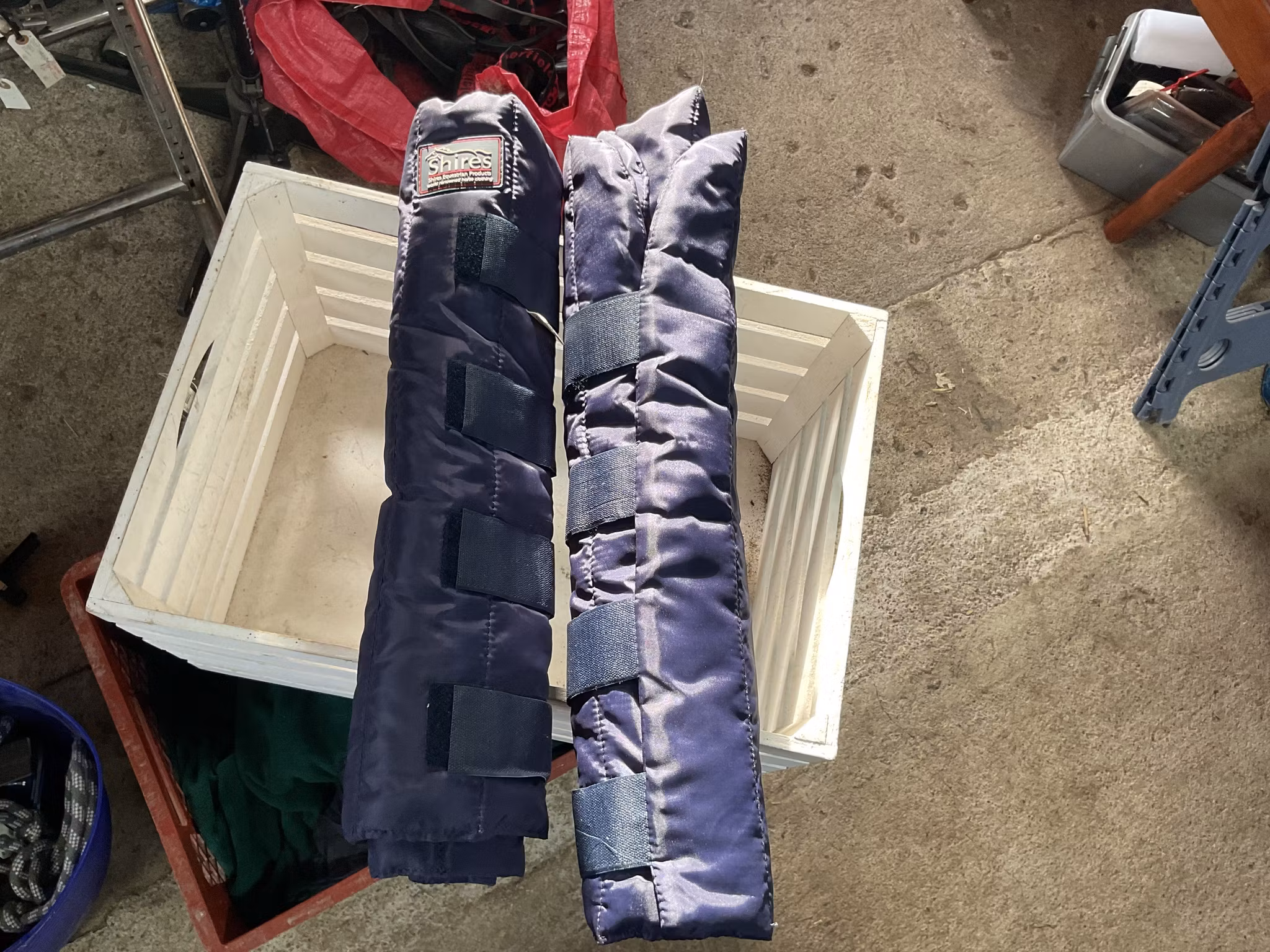 Shires transportskydd,blåa,m,4-pack,nya