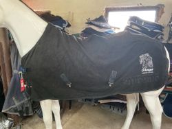 Fleecetäcke,horze,svart,125 cm,nytt