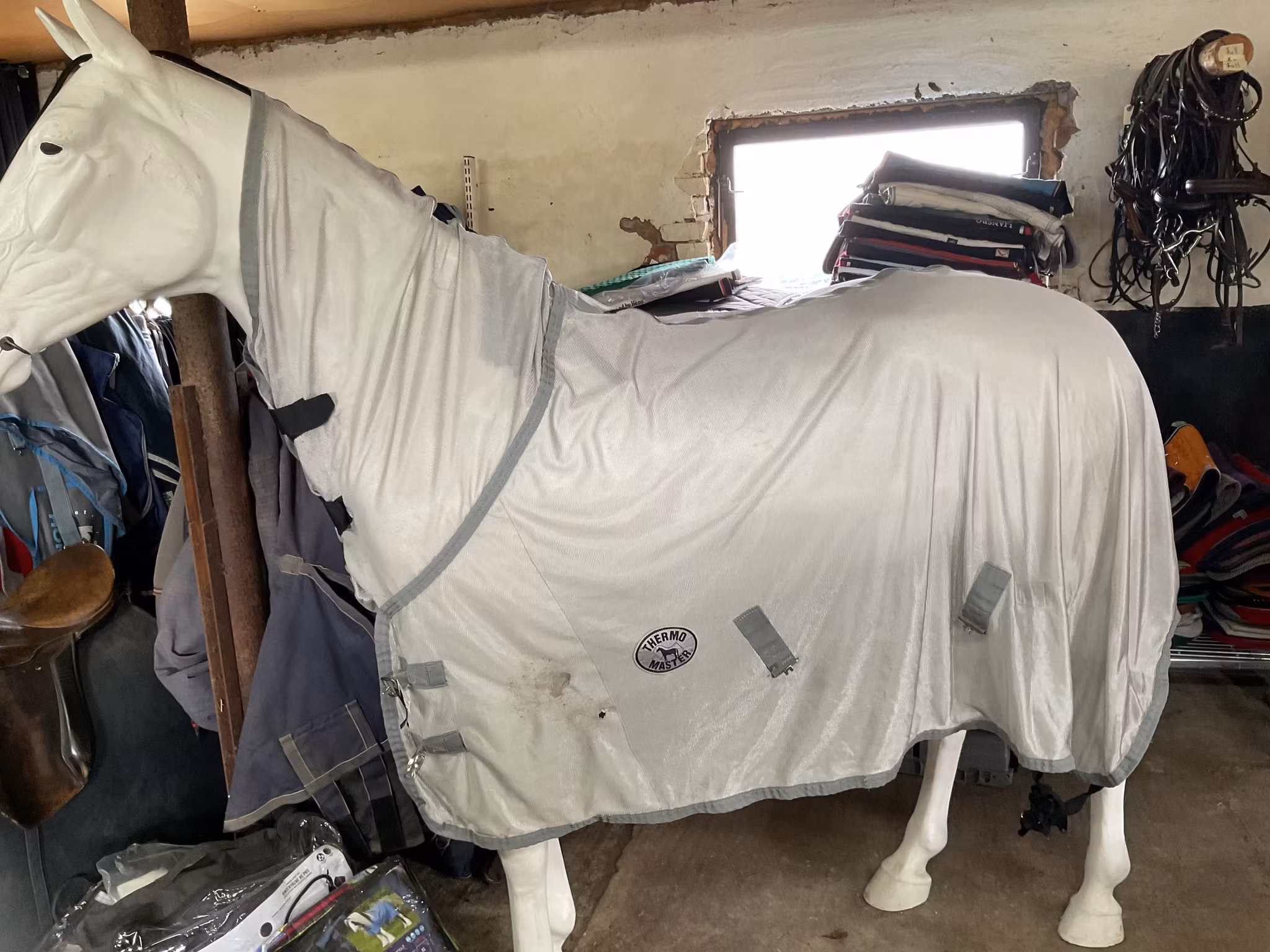 Thermomaster,flugtäcke med fast hals,ngr småhål, 155 cm