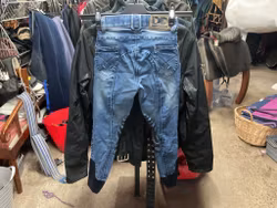 Dirty denim jeans ridbyxor,knägrip,stl 140