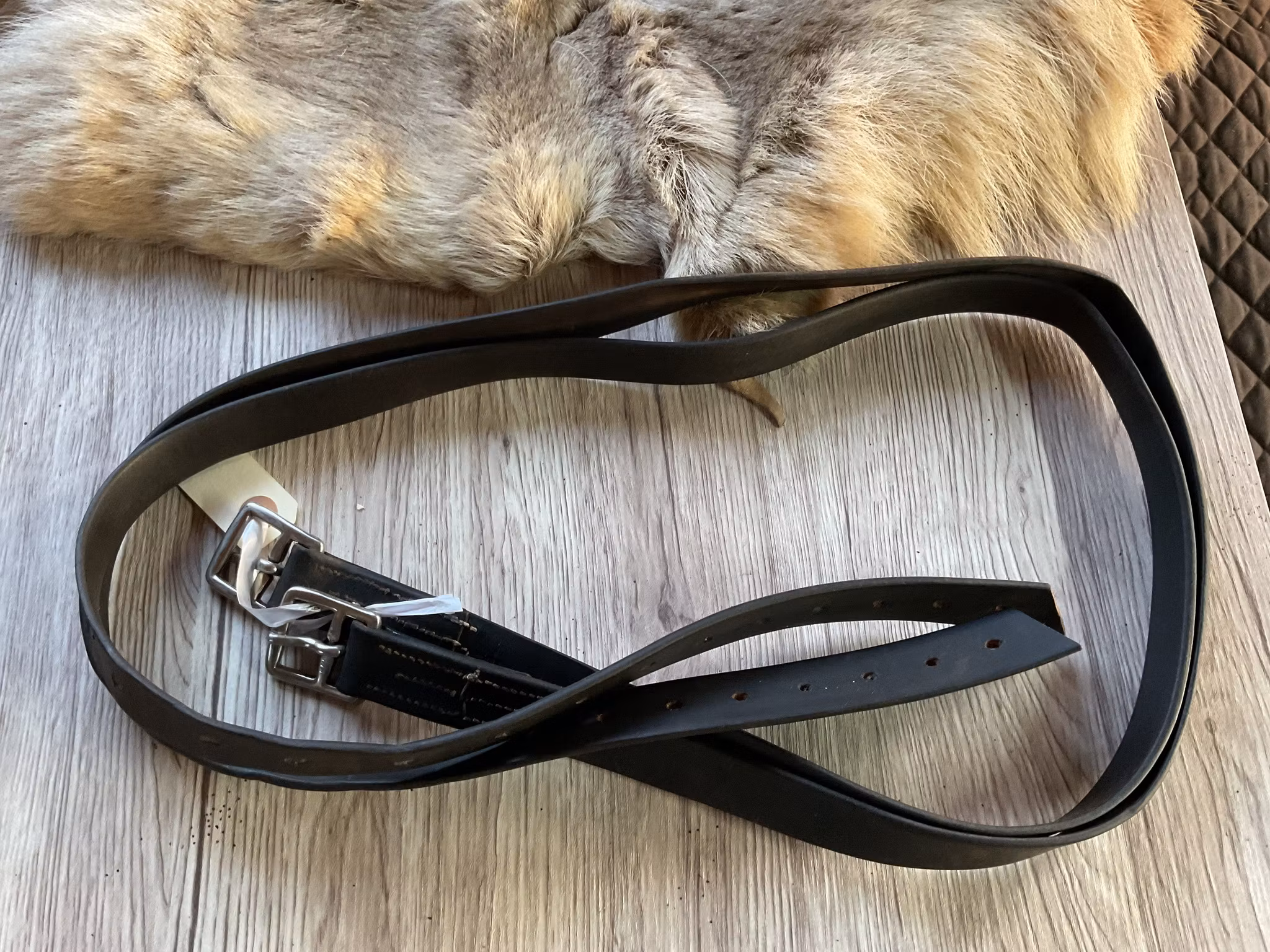 Stigläder svarta,155 cm