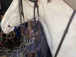 Träns svart,f,inkl tyglar,13 cm bett
