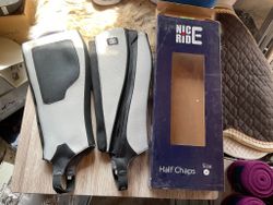 Nice ride halfchaps,gråa,stl LW,nya