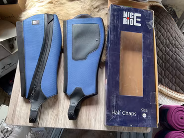 Nice ride halfchaps,stl MW,blåa,nya