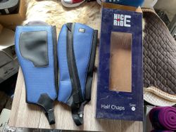 Nice ride,halfchaps,blåa,stl LW,nya