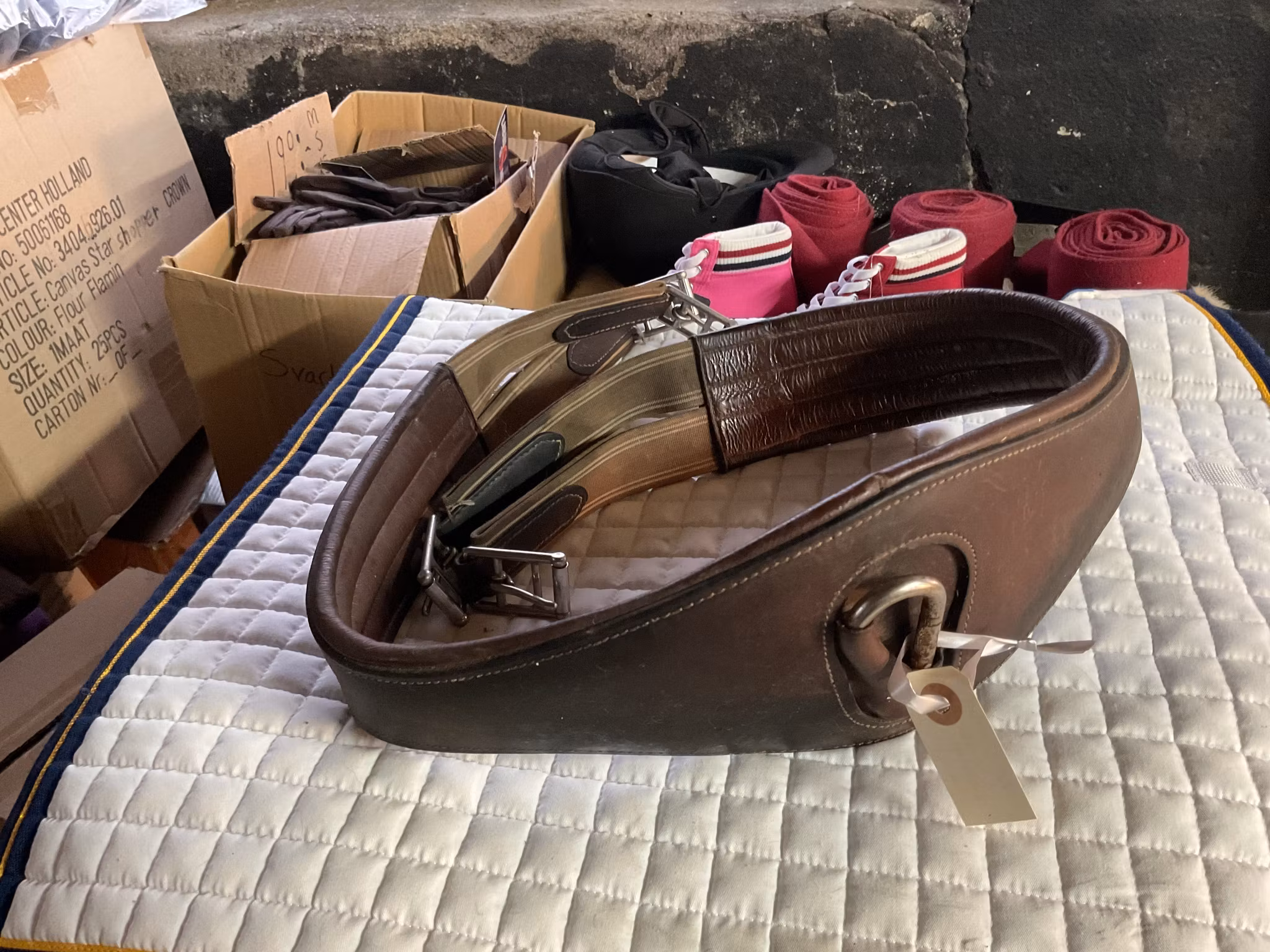 CH sadelgjord 130 cm, brun