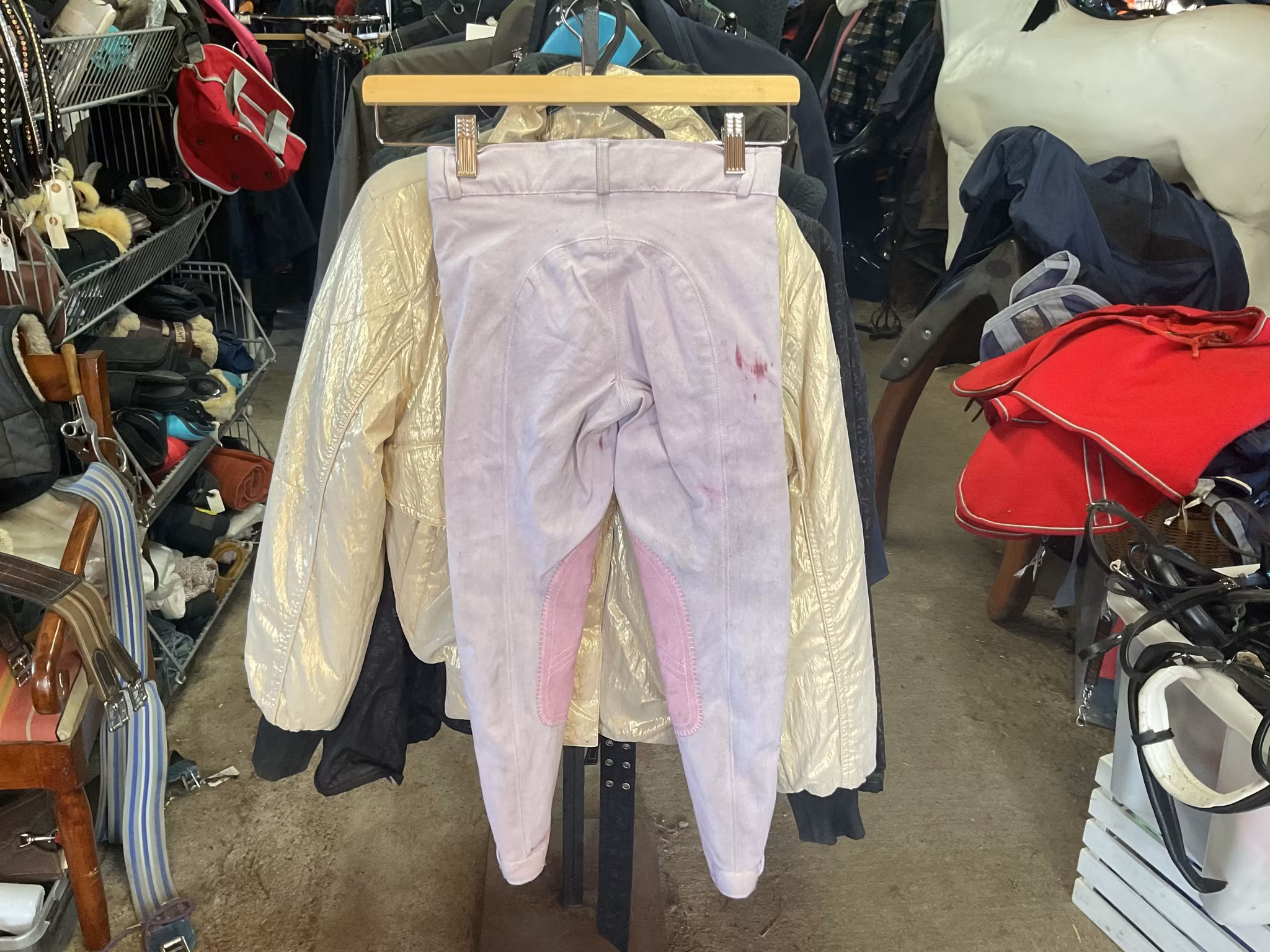B2B ridbyxor,knäskodda,rosa,stl 134