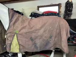 Globus täcke,0 gr,145 cm, halvhals,otvättat,ett hål
